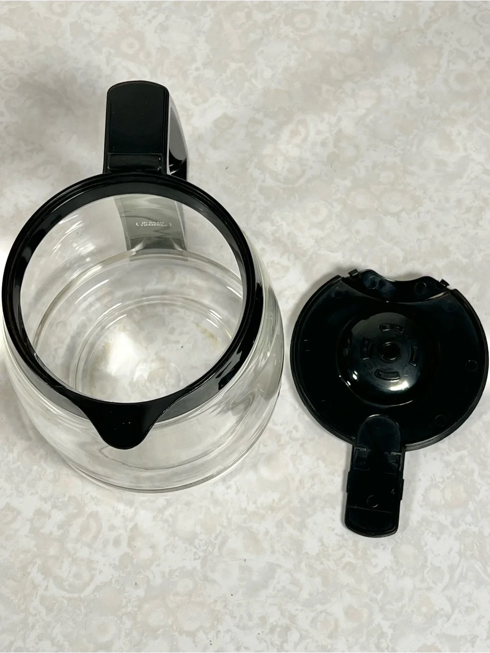 Cuisinart Clear Glass Coffee Carafe with Black Lid & Handle